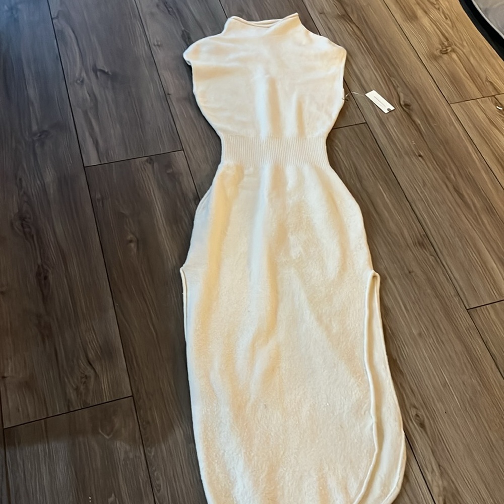Anthropologie - xxs cream colored sweater dress